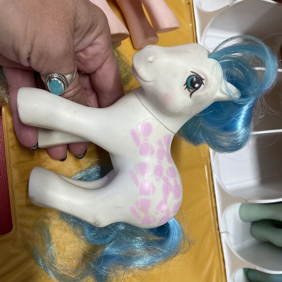 Vintage G1 My Little Pony Lot Of 6 With Carry Case 1980’s Unicorn Pegasus - Picture 13 of 16